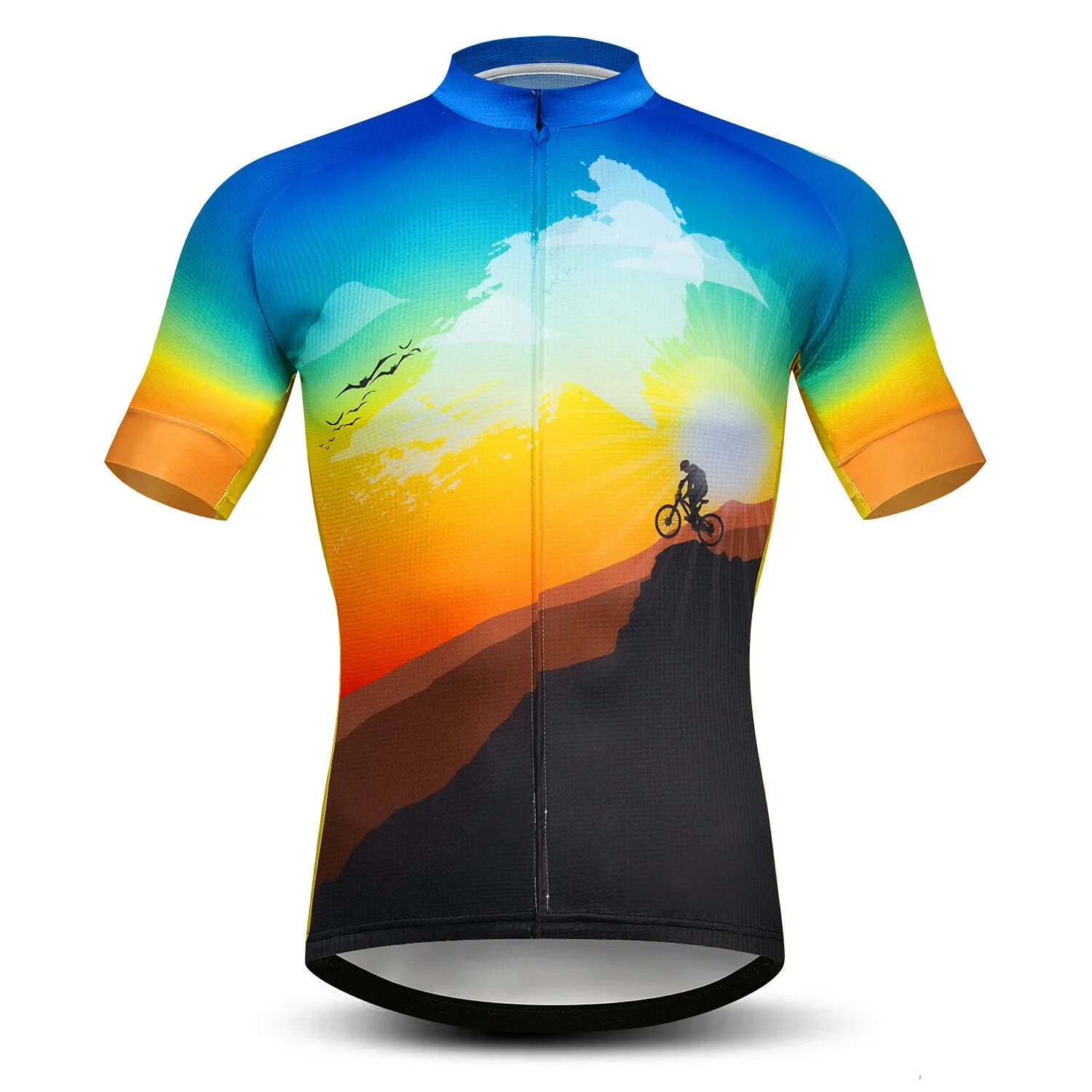 

Jersey Tops Full Zipper Short Sleeve Summer Downhill Slope Cycling Short Jersey Breathable Tight Fitting Jerseys With Pocket