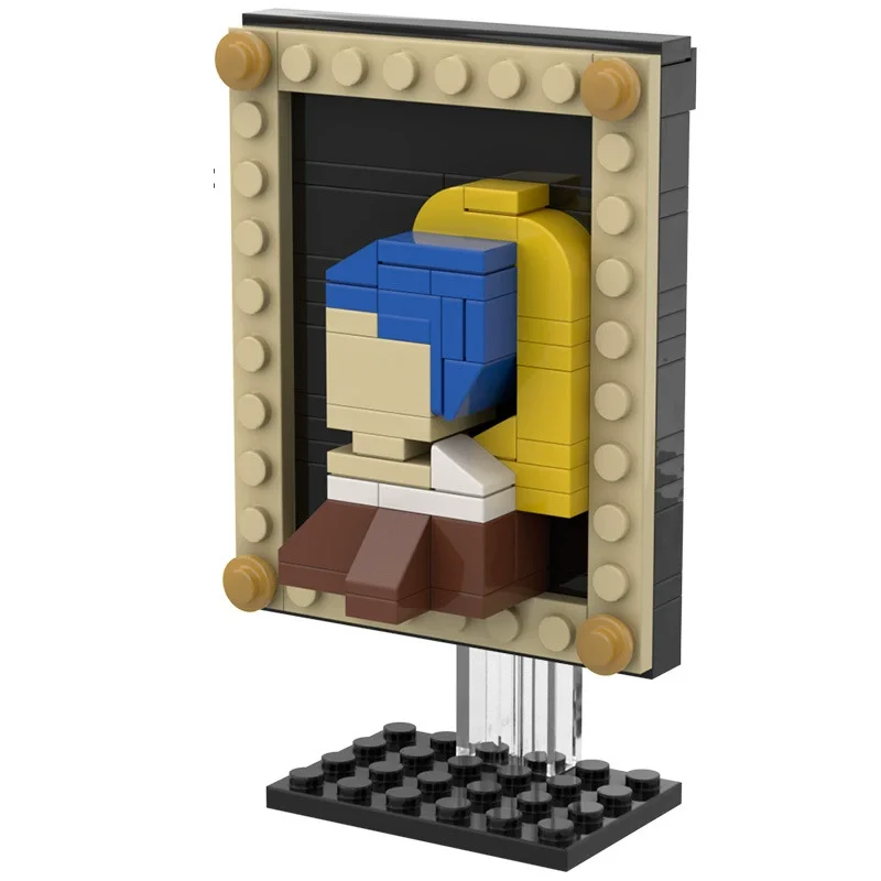 MOC Miniatur Kunst Puzzle Bausteine Van Gogh Sternennacht & Mona Lisa Zusammengebaute Kunstmalerei Spielzeug Geschenke