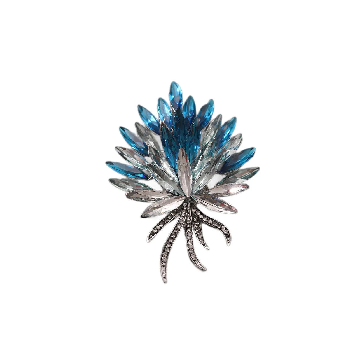 Fashion Crystal Wheat Flower Brooches For Women Unisex Elegant Exquisite Rhinestone Bouquet Brooch Pin Office Party Jewelry Gift view 5
