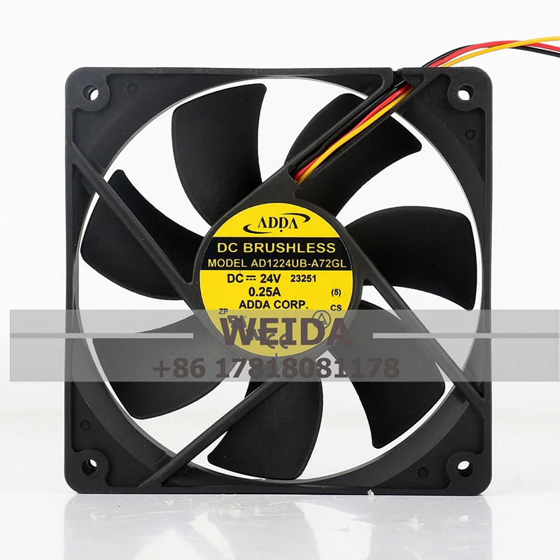 Chassis fan AD1224UB-A72GL/AD1224UX-A73GL New ADDA 12025 24V 0.25ARD signal cooling fan