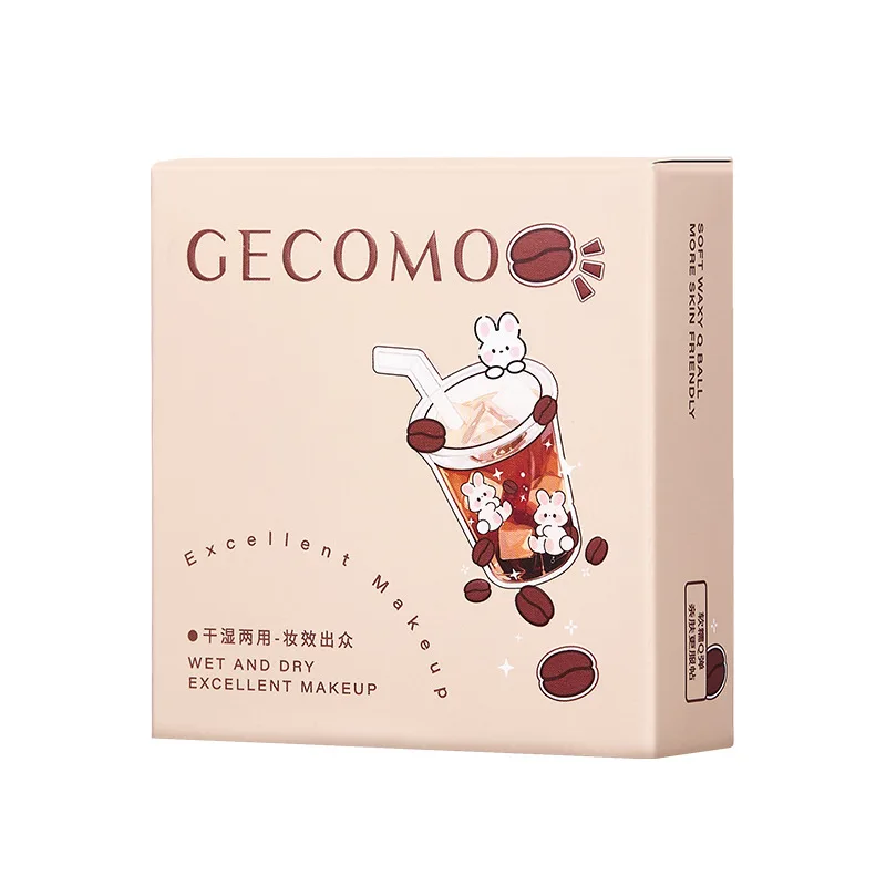 Beflocktes Puderquasten-Set für trockene und nasse Zwecke. Ultraweicher Q-Bullet-Make-up-Einstellschwamm, loses Puder, Luftkissen