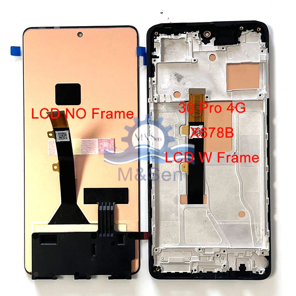 Original 6.67\'\' For Infinix Note 30 Pro X678B LCD Screen Touch Panel Digitizer For Infinix Note 30 VIP Display X6710 LCD Frame