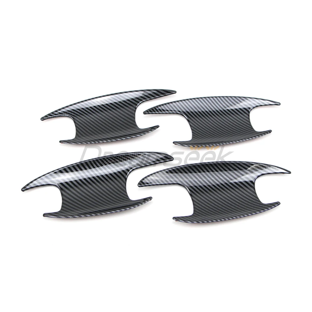 

Car Door Handle Bowl Sticker Protector Cover Accessories Trim For Mercedes-Benz C-Class GLC X254 W206 2022 23+ Carbon Fiber Look