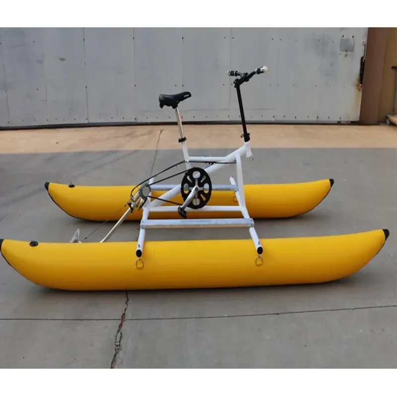 Popular New Design Fold Inflatable Floating Riding Bicycle Boat Water Pedal Bike