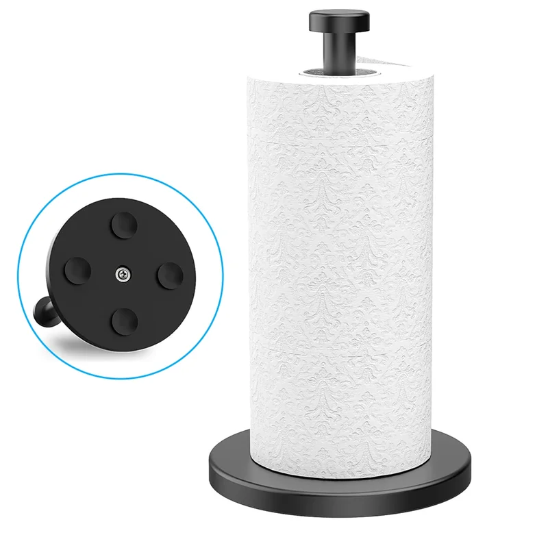 

JHD Черный держатель для полотенец из нержавеющей стали с присоской для кухонной столешницы, держатель для бумажных полотенец для ванной комнаты