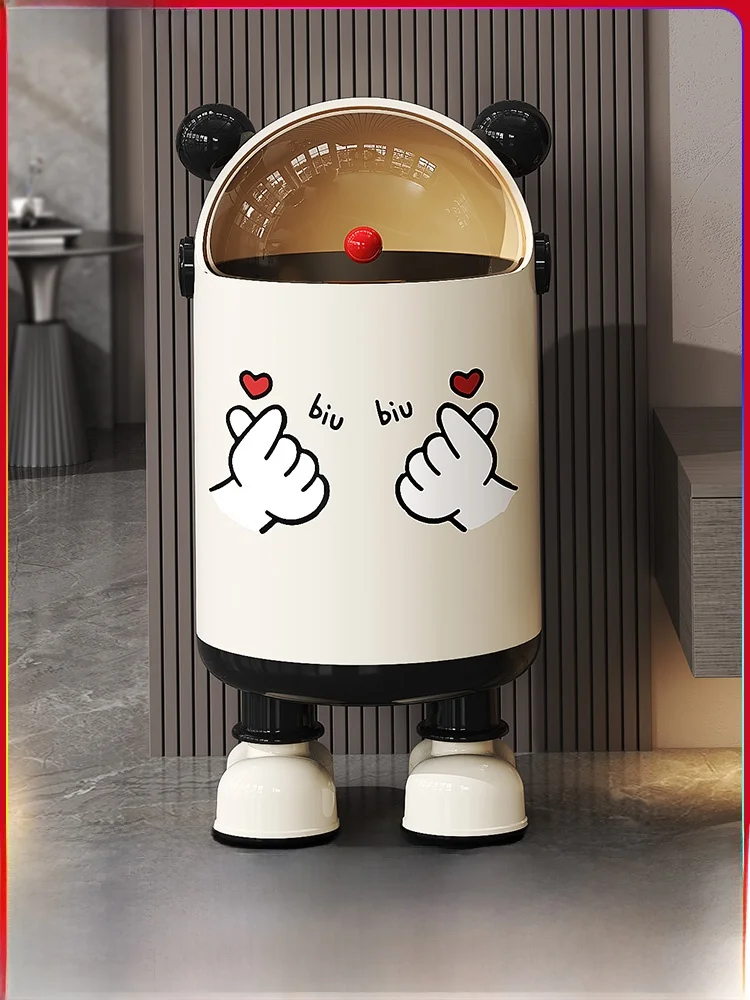 

Большой размер, высокая емкость с крышкой для гостиной, спальни, кухни, домашнего использования, круглый пластиковый бытовой мусорный бак в апейде