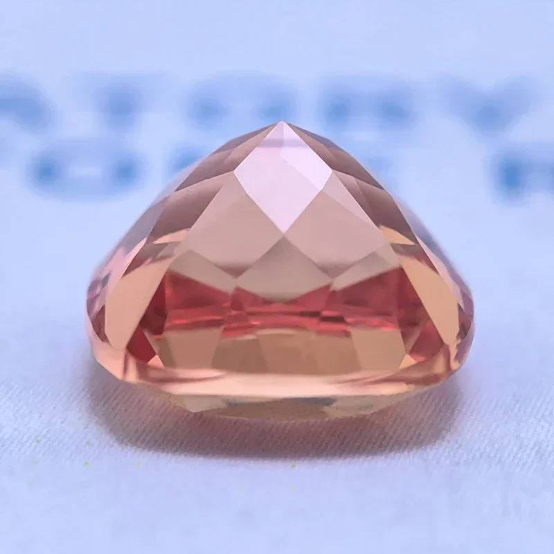 Lab Grown Sapphire Orange Color Square Cushion Shape Top Quality Charm Beads For Diy Jewel Making Selectable AGL Certificate