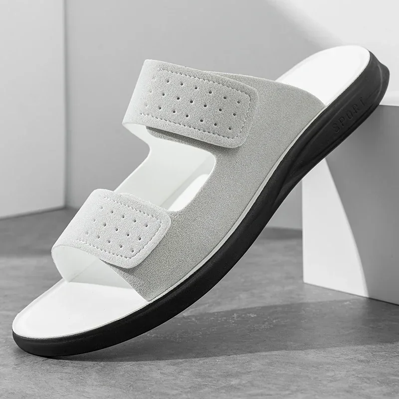 Reinforced Bottom Structure Summer Flat Slippers Unisex Anti Slip Solid Student Daily Walking Shoes