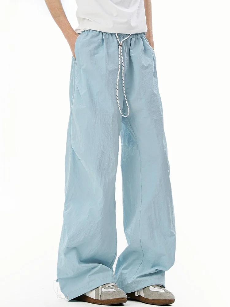 

VIIOW American Sle Outdoor Sports Paratrooper Pants Men Summer Thin Loose Straight Cut Qui Dry Casual Trousers