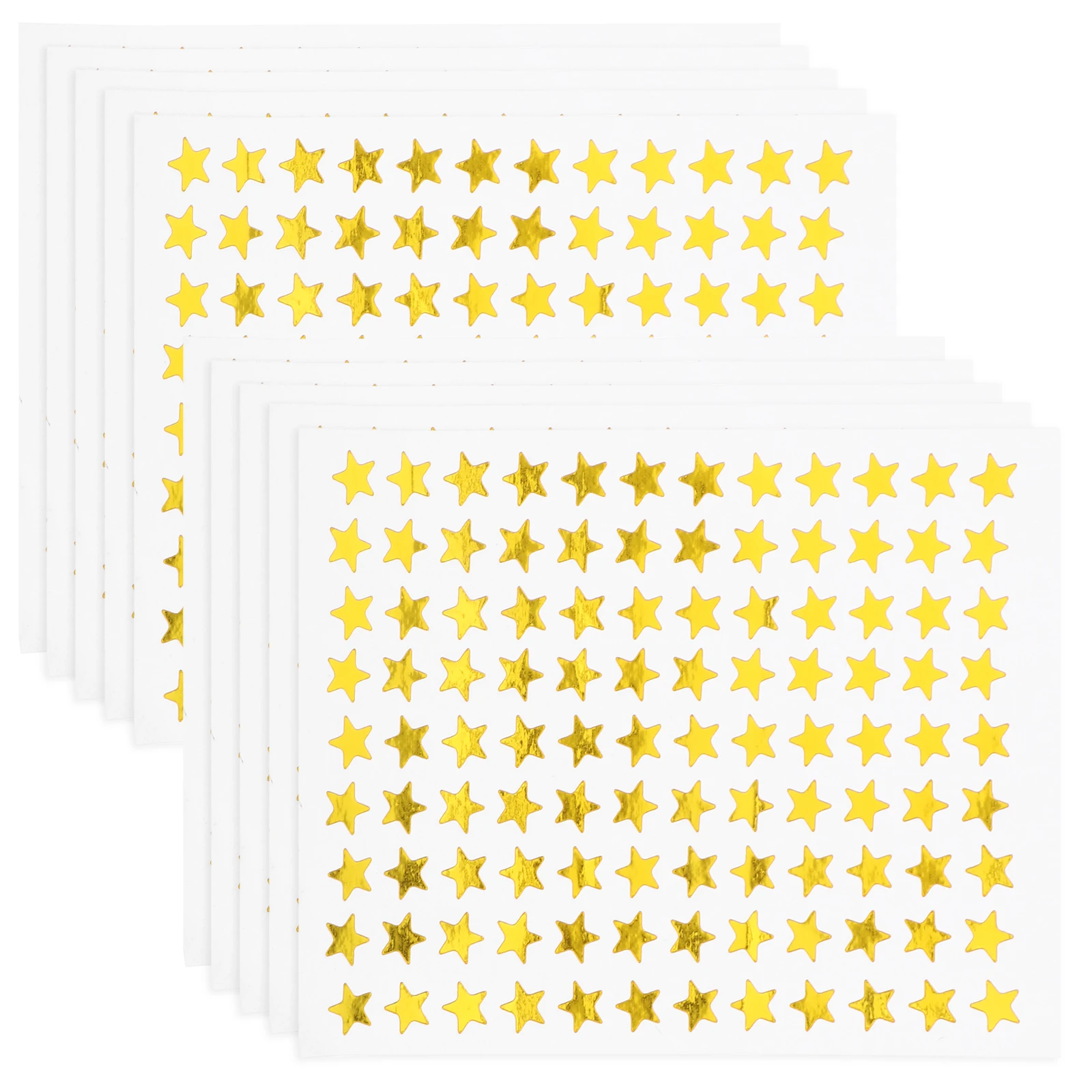 

100 Sheets Golden Star Stickers Removable Pentagram Prints Kids Students Reward Classroom Party Office Craft Decoration