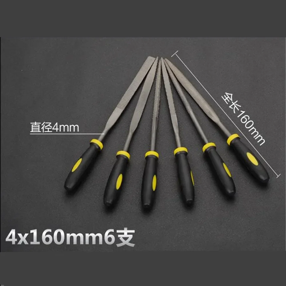 6 Piece Set Woodworking Tools Assorted Files Small Files Flat Triangle Knife Grinding Tools