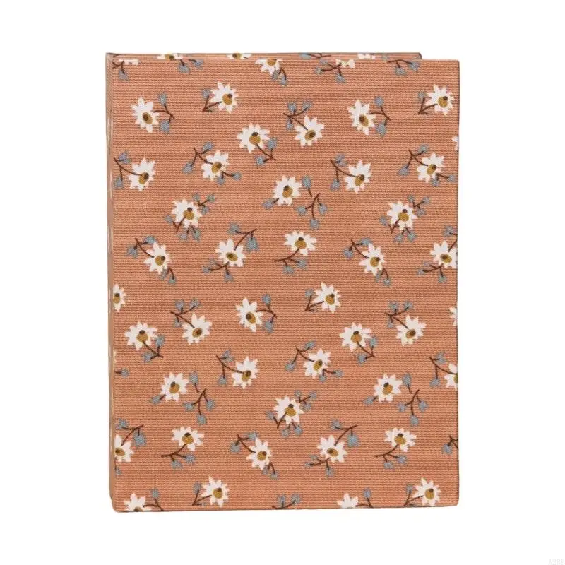 Family Memory Album with Floral Print Cloth Cover, 100 Photo 6Inch Organizers Book for Printed Pictures and Shelf Display A2BB
