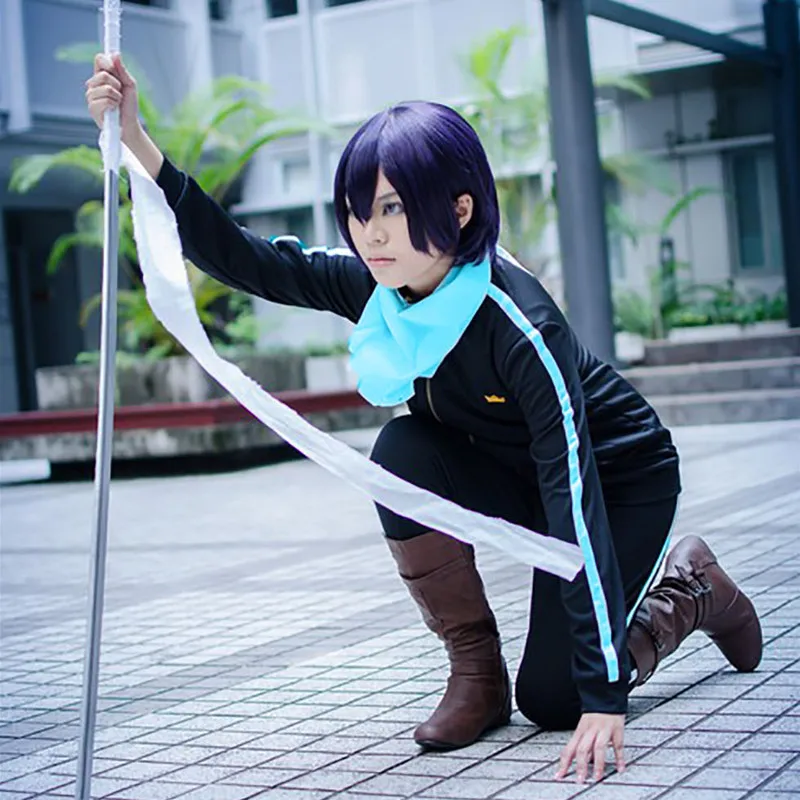 Anime Noragami God Yato Cosplay Traje Masculino, Roupa Esportiva, Calças, Lenço, Conjunto Inteiro, Uniformes de Halloween