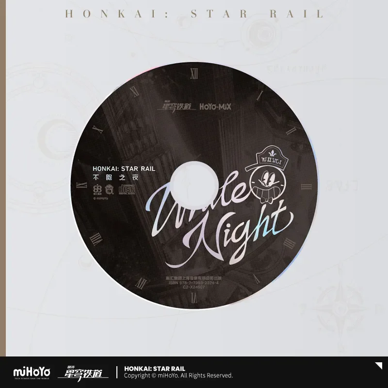 [Genuine] MiHoYo Official Honkai Star Rail Original Authentic WHITE NIGHT Physical CD Album Songs + Accompaniment Birthday Gift