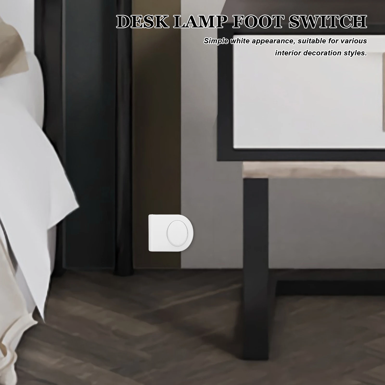 

Foot Pedal Switch for Floor Lamp White Simple Design Reliable Light Control Easy Operation Lamp Foot Switch Food Pedal