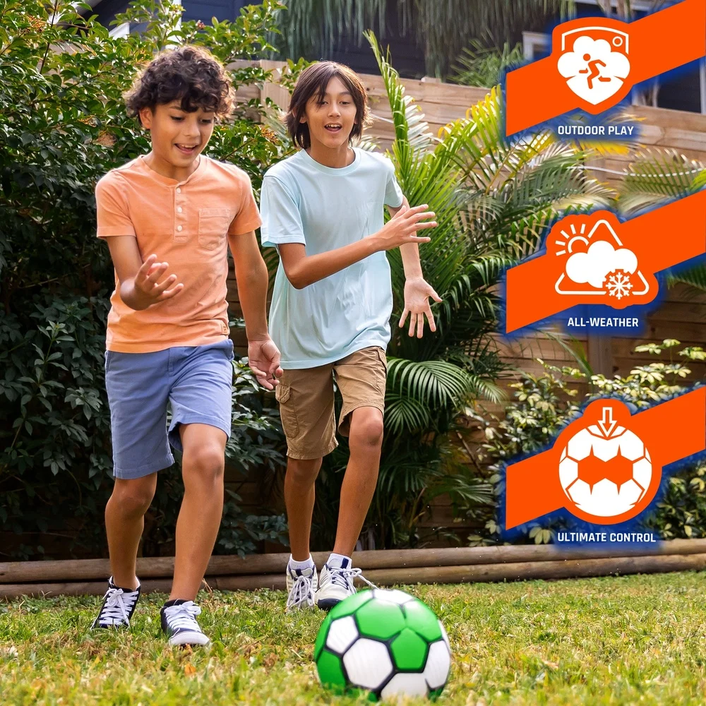 Balón de fútbol cosido a mano de tamaño 4 con bomba, superficie texturizada, PVC duradero, juego para todo tipo de clima, Control definitivo para niños