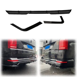 2015 To Up For VW Volkswagen T6 Car Rear Bumper Lip Diffuser Splitter Spoiler Aprons Cover Guard Trim By ABS Black Body Kit