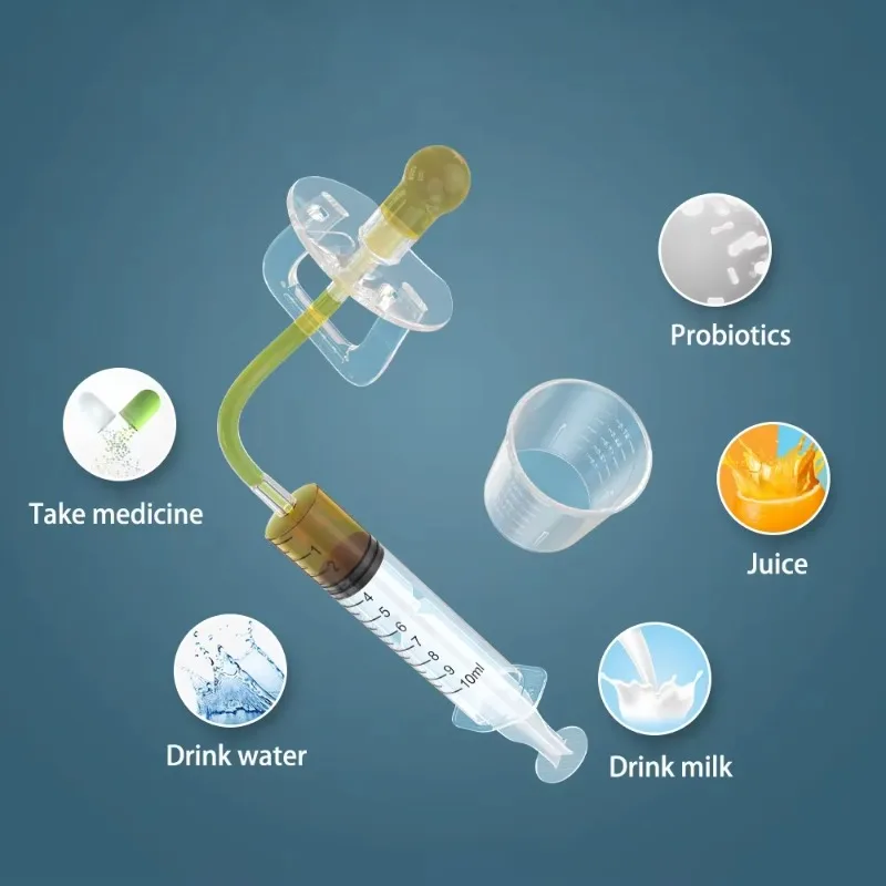 جديد الطفل مصاصة الطب طقم توزيع حقنة تغذية الفم طفل السائل قطارة المغذية أواني طفل أدوات التغذية الصحية #3