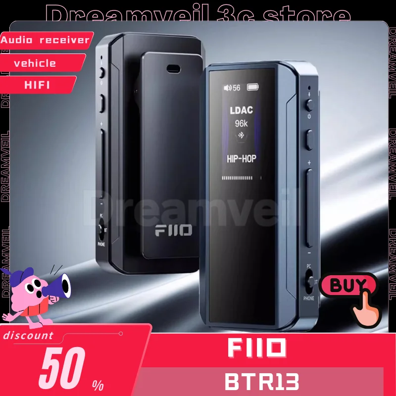 

FiiO BTR13 Bluetooth Headphones Amplifier With aptX Adaptive Custom LDAC HD AAC Dual CS43131 3.5mm Unbalanced & 4.4mm Balanced