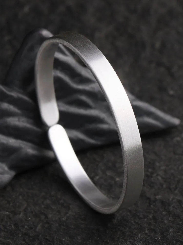 Women Casual 999 Silver Bracelet Adjustable Cuff Bracelet Ladies Vintage Sterling Silver Fine Jewelry