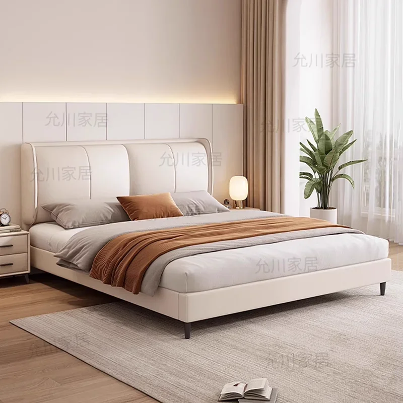 Minimalist Marriage Bed Modern Aesthetic Queen Size Bedroom Bed Wood Lounge Camas Y Muebles Dormitorio Bedroom Furniture