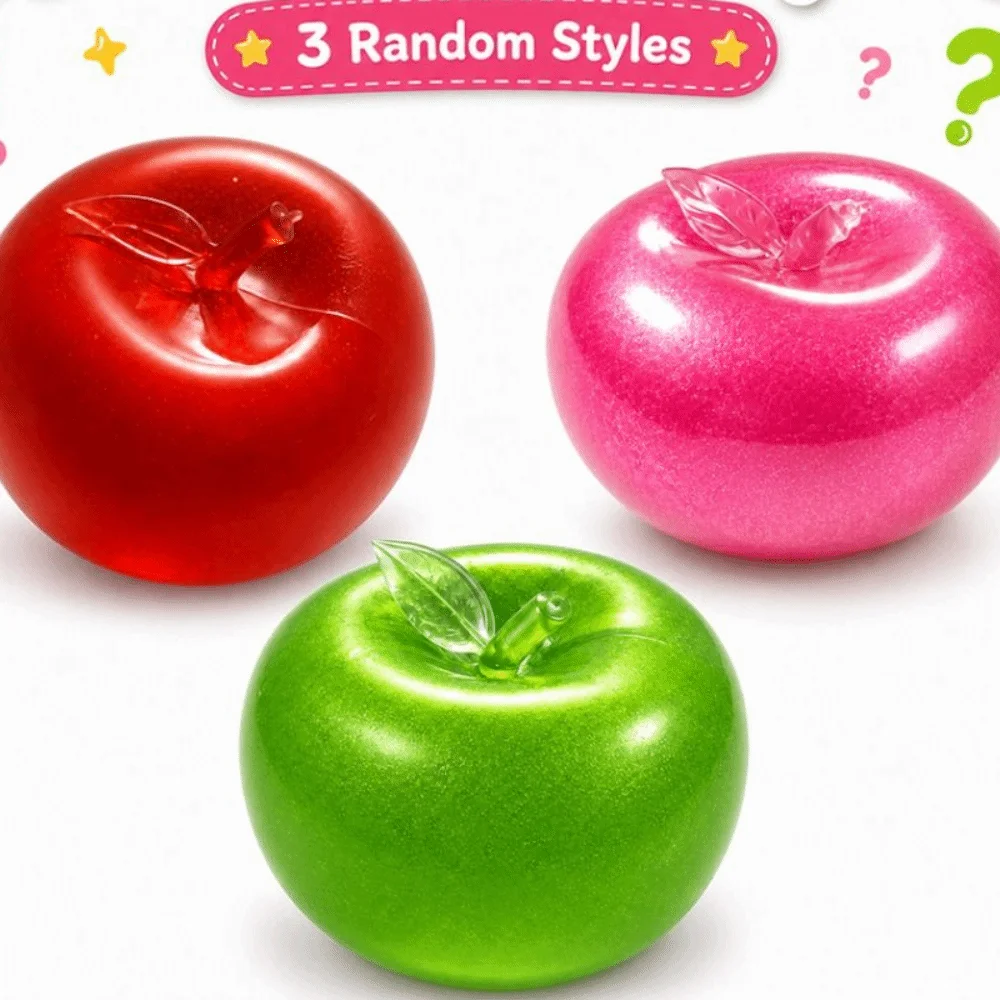 Fruit Squeeze Slow Rebound Icy Squishy Toy Simulated Fruit Slow Rising Fidget Toy Slush Material 3 Colors Sensory Toy Desk Decor