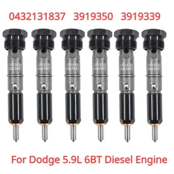 0432131837 3919350 3919339 (6Pcs) Fuel Injectors For 89-93 Dodge Cummins 5.9L 6BT Diesel Engeine