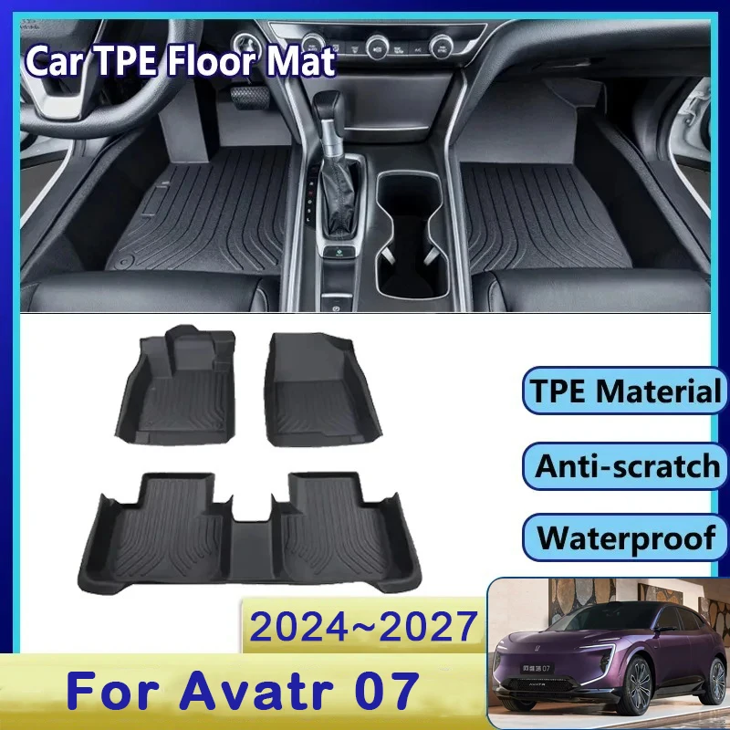 Full Set Car Floor Mat For Avatr 07 2024 2025 2026 2027 Dirt-resistant Left Hand Driver Foot Carpet Floor Cover Auto Accessories