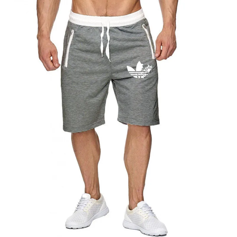 New Summer Zip Pockets Sweatshorts Men Sportswear Short Breathable Short Breeches