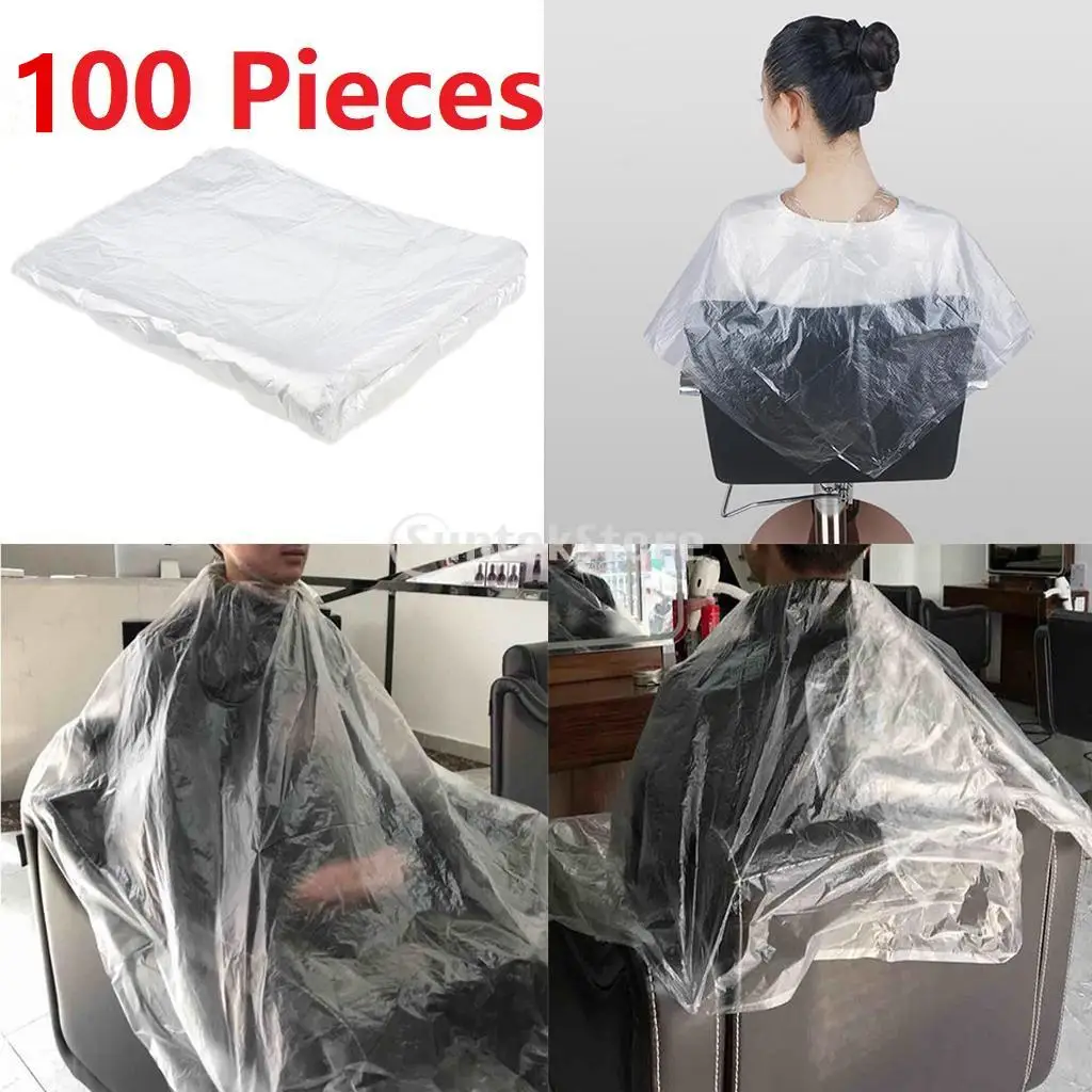 100x Disposable Neck Shawl, Waterproof Hair Salon Hairdressing for Professional Hair and Beauty Salon