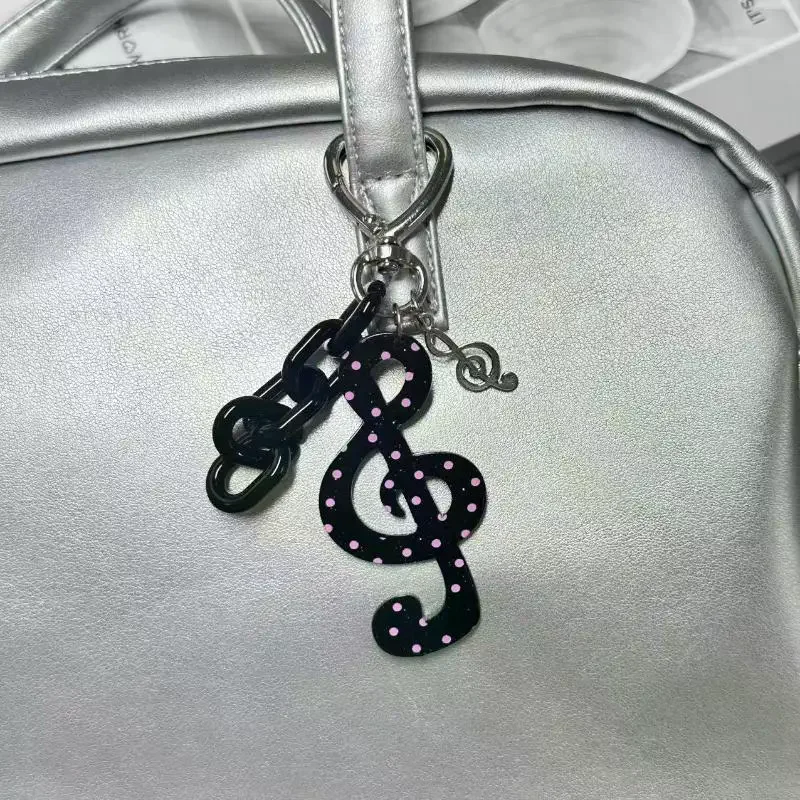 Music Note Keychain For Keys Bags Backpacks Acrylic Alloy Design Lightweight Portable Gift For Musicians Music Lovers