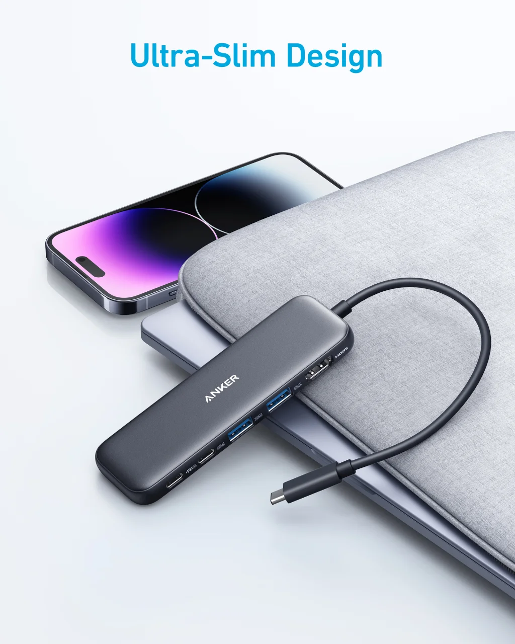 Док-станция Anker 332 USB-C Hub 5 в 1, USB c, внешняя графическая карта для ноутбуков, 5 гигабайтов в секунду