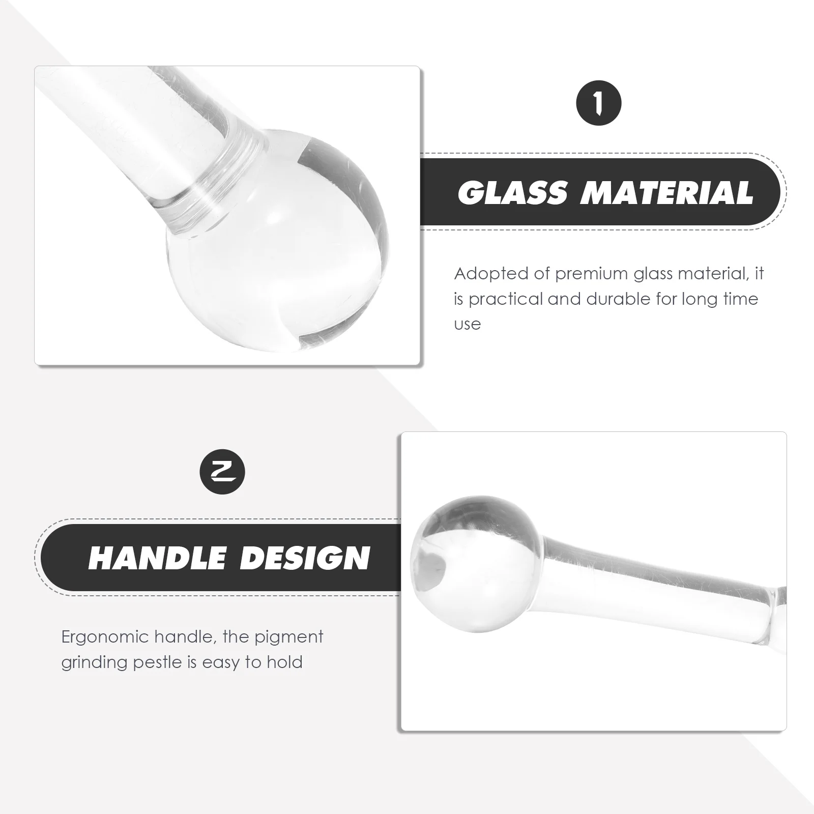 

Paint Grinding Pestle Pigment Grinder Multifunction for Watercolor Transparent Mineral Supplies