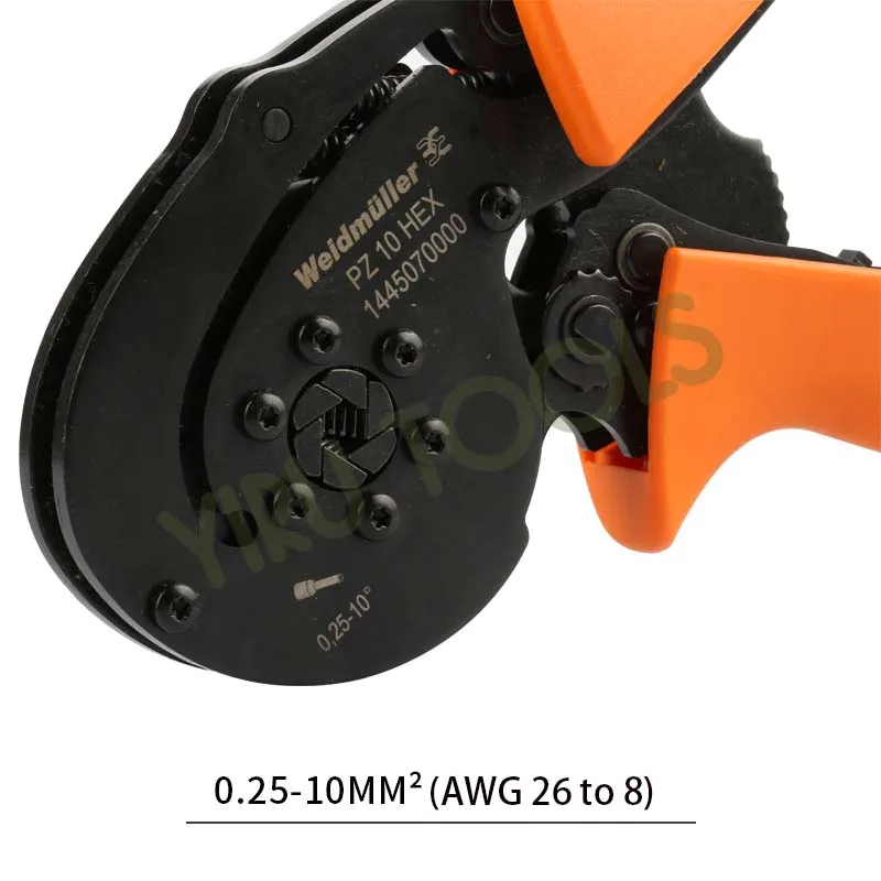 WEIDMULLER 1445070000 Crimp Tool Hexagon Crimping (0.14 to 10.0mm²) AWG 26 to 8 for Wire END Ferrule