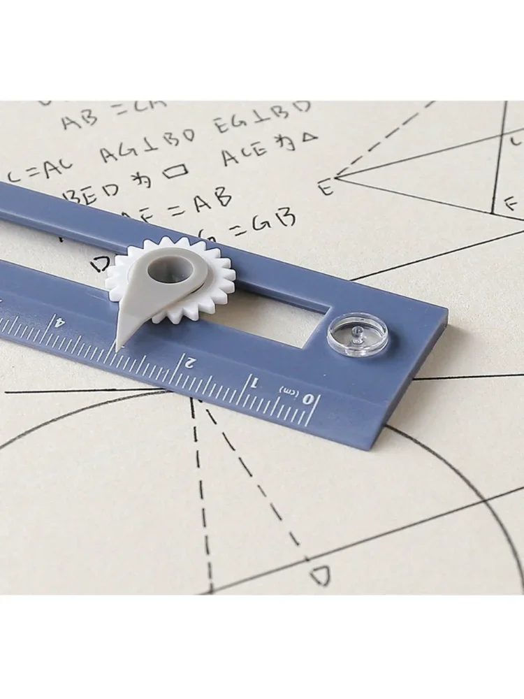 1pcs two-in-one Compasses Color Multifunctional Drawing Circle Tool DIY Geometric Compass Ruler for Office School Home