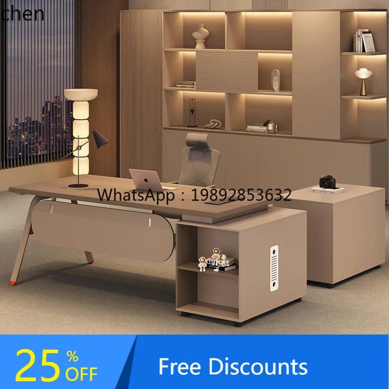 

LYY light luxury office desk and chair combination large desk simple modern furniture