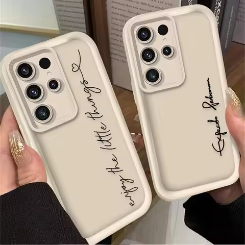 DIY Customi Name Letters Case For Samsung Galaxy S24 S23 S25 Ultra S22 S21 Plus FE A56 A36 A26 A16 A06 A15 A25 A35 A55 5G Cover