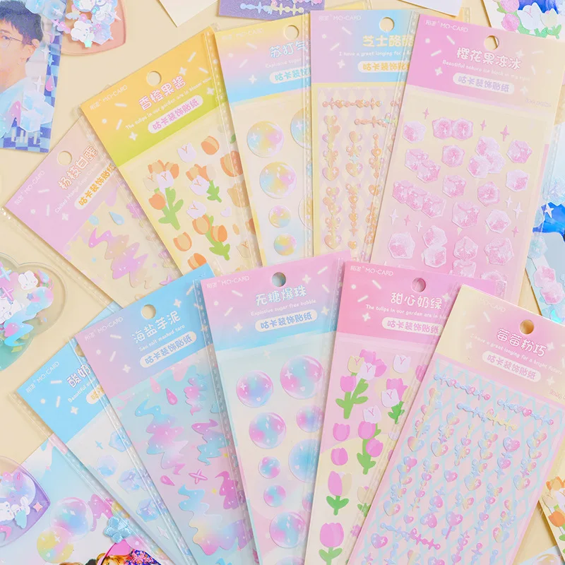 Lovely Sweet House Series Stickers Bubble Love Chain Scrapbooking Decorative Diary Album Stick Label Kawaii Korean Stationery