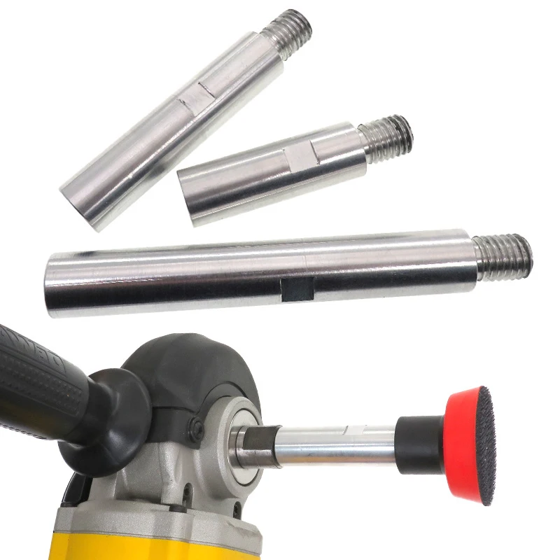 3Pcs M14 Angle Grinder Extension Connecting Rod 75/100/140mm Thread Adapter Rod Polishing Pad Extender Lengthen Bar Accessories