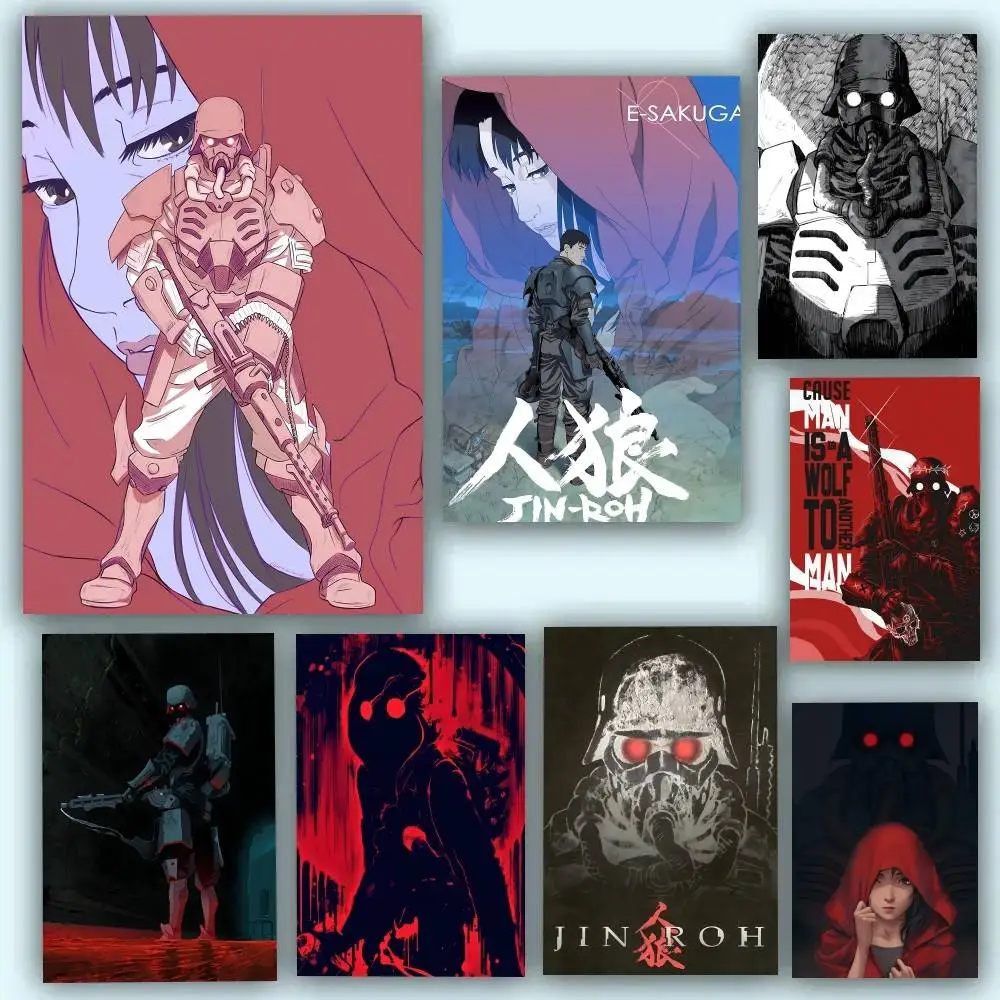 Classic Anime J-Jin R-Roh The Wolf Brigade Manga Posters Self Adhesive Waterproof Ideal For Living Room Bedroom Bar Decoration