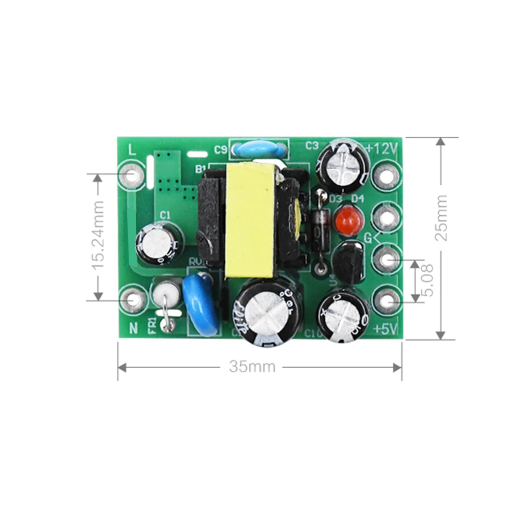 AC-DC 110-220V Switching modul catu daya AC-DC isolasi input output 5V /12V /100mA /500mA