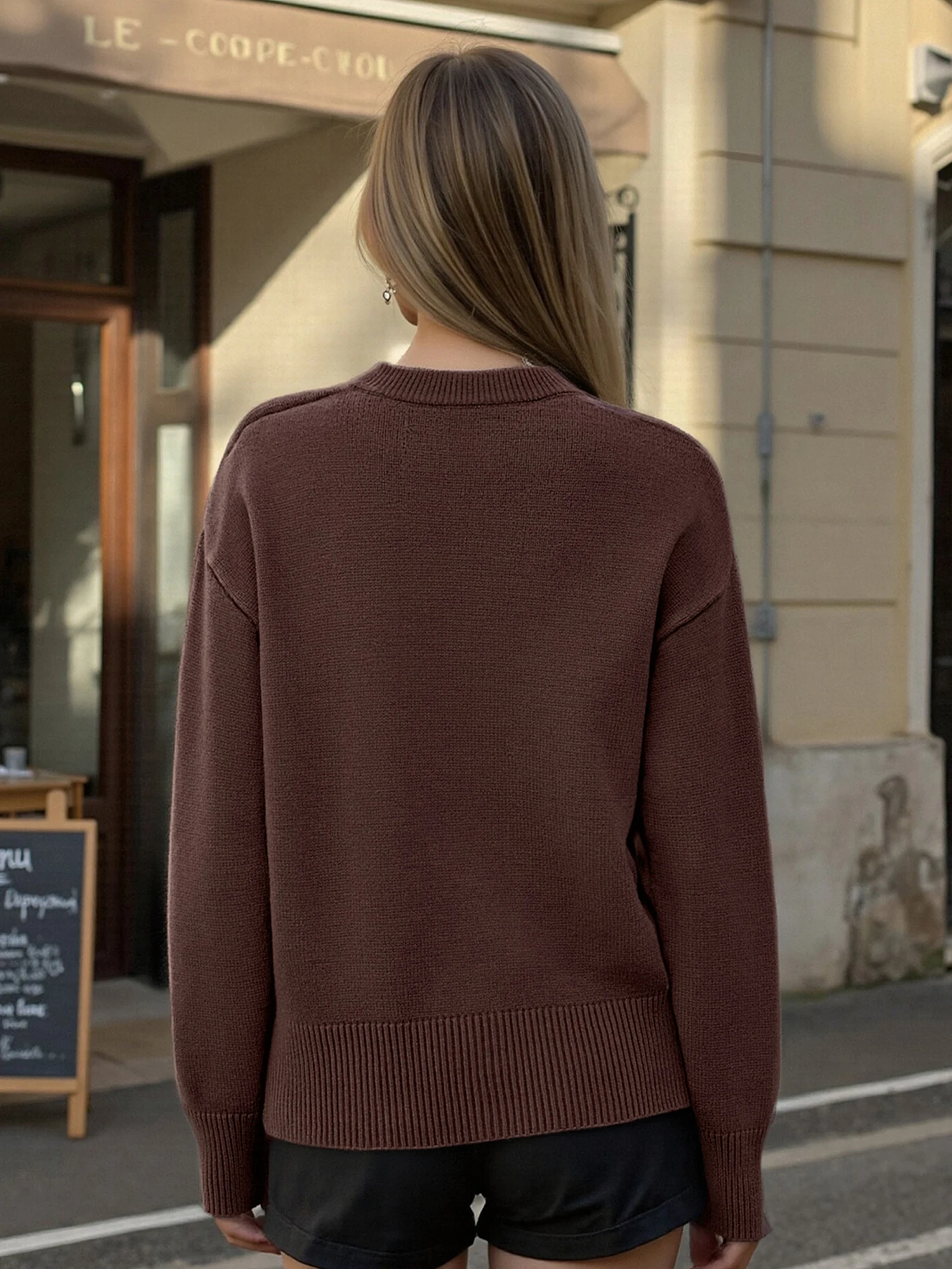 

Женские зимние вязаные свитера с длинным рукавом и v-образным вырезом, однотонные пуловеры, уютные свободные топы для холодной погоды