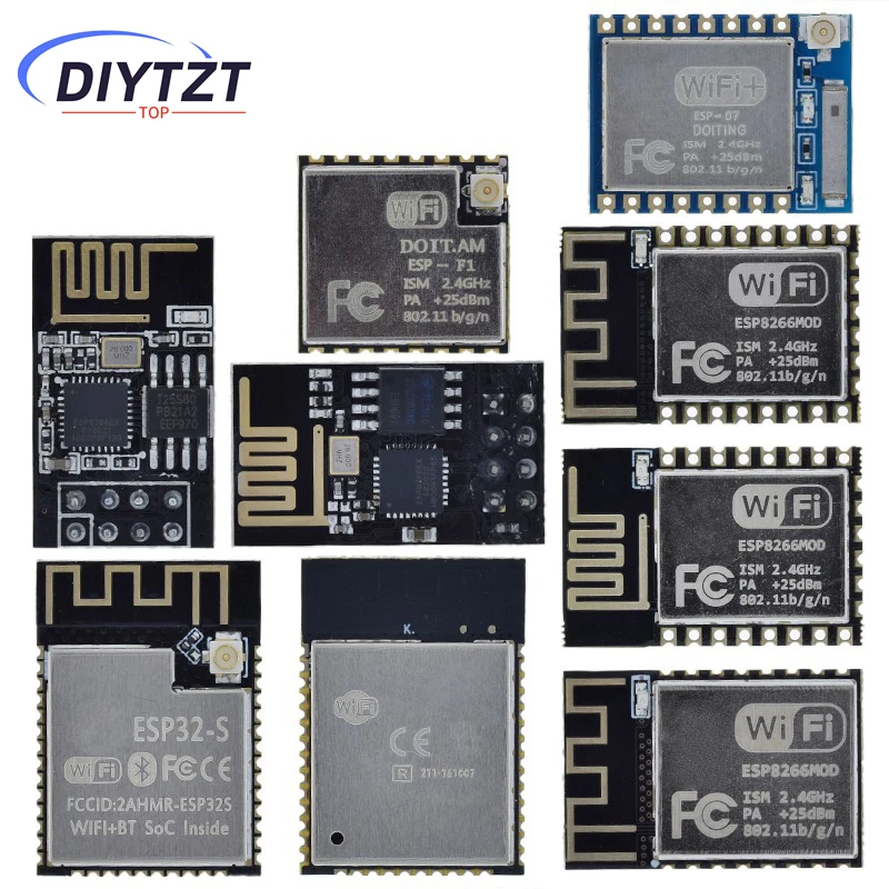 ESP-01 ESP-01S ESP-07 ESP-12E ESP-12F ESP-32 ESP-32S ESP8266 módulo inalámbrico WIFI serie transceptor inalámbrico 2,4G para Arduino
