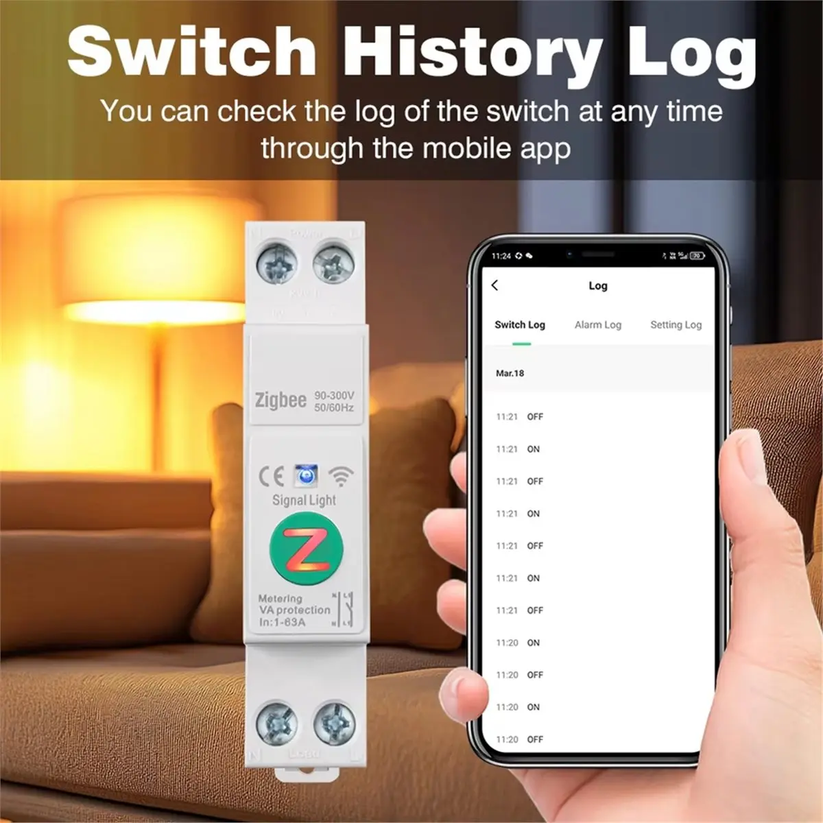 Can buy Tuya Zigbee Smart Circuit Breaker 1P+N 63A Din Rail Switch with Metering Smart Breaker Voice Control for Alexa Home
