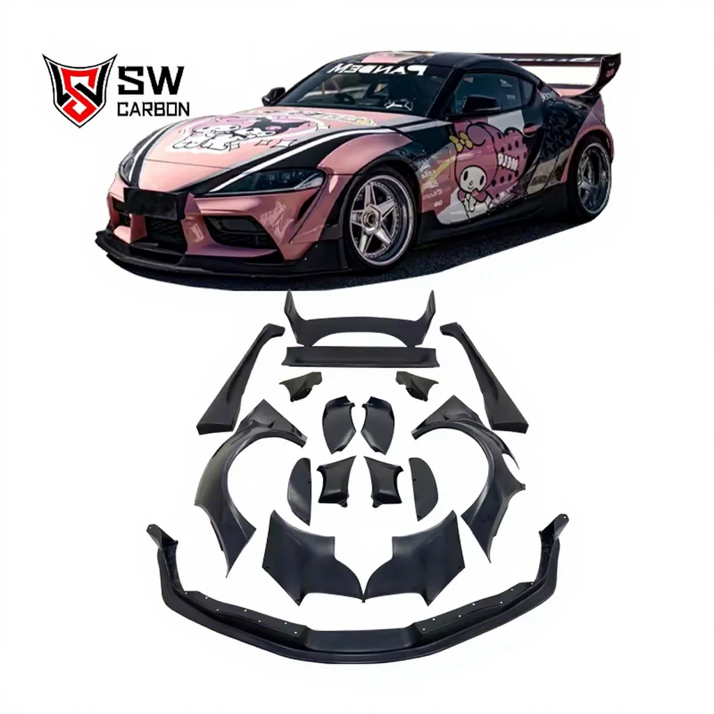 Fiberglass RB Style Wide Body Kit For Toyota Supra A90 A91 MK5 2019-2022 Upgrades Aerodynamic Performance Kit Car Auto Parts