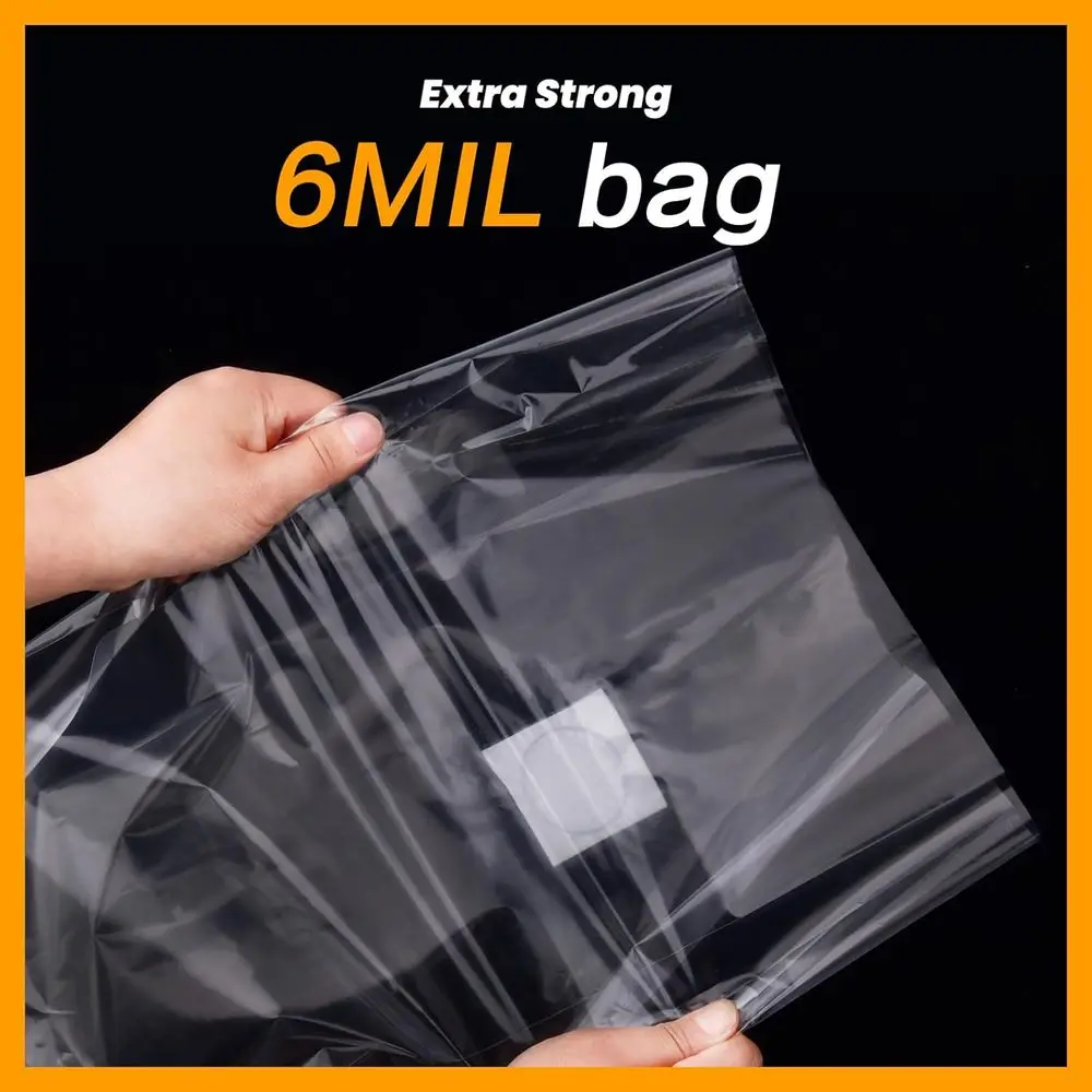 100PCS Mushroom Planting Kit - 8.5 x 20 Thickened Growing Bags, 6 Mil Thick Durable, Tear Resistant, 0.2 Micron Porosity Spawnin