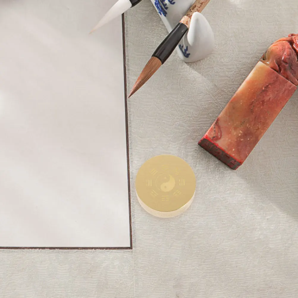 

Round Paperweight Smooth Surface Medium Size Desk Accessory Sturdy Item Office Living Room Bedroom Calligraphy