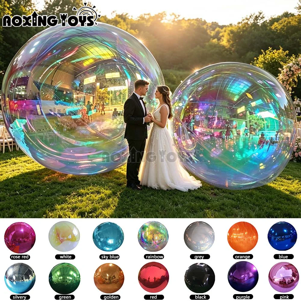 20in/50cm Giant PVC Inflatable Mirror Ball for Wedding Party, Large Balloon Stage Advertising Decoration for Event & Party