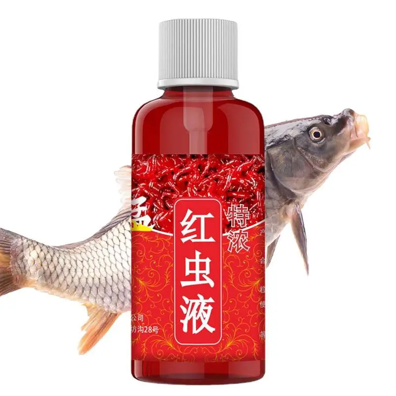 

60ML Liquid Blood Worm Scent Fish Attractant Concentrated Red Worm Liquid Fish Bait Additive For Freshwater Saltwater Bass Catfi