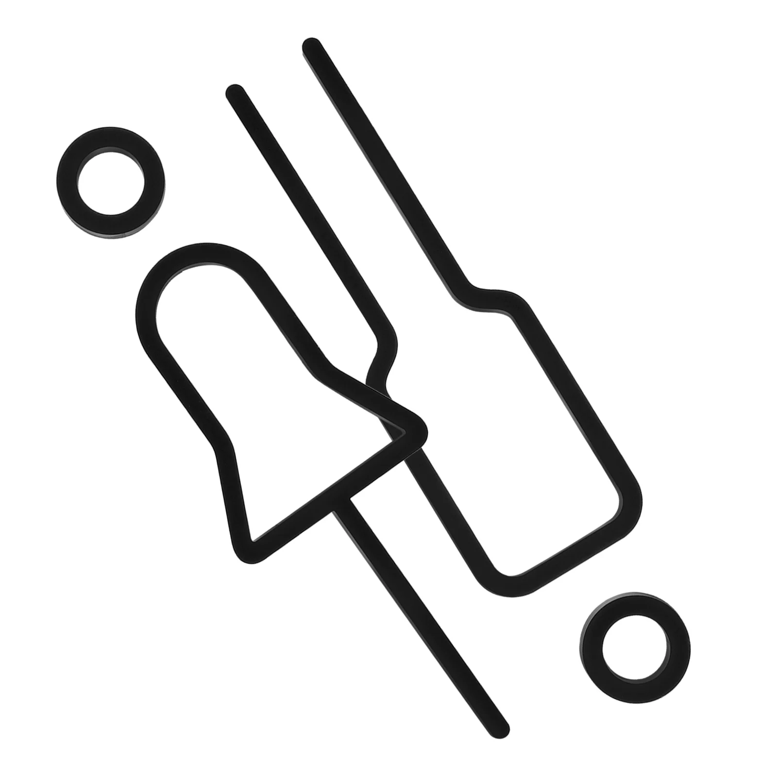 1 Set Acrylic Bathroom Men Women Restroom Identification Washroom Guiding Wall Sign For Hotel Restaurant Home Powder